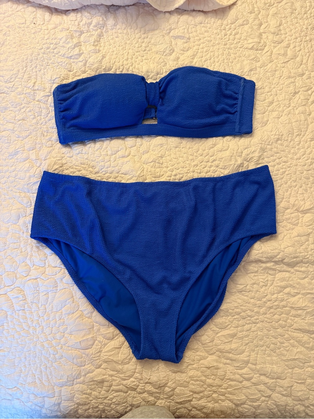 Shade & Shore Bright Blue Bandeau Bikini Top
